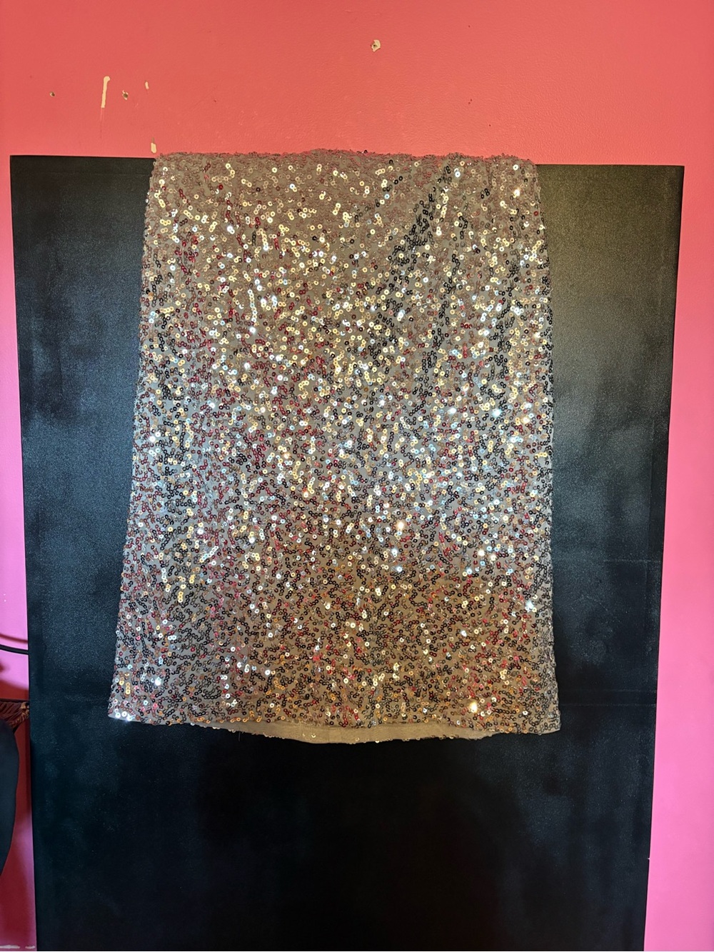 Sequin Mini Skirt in Champagne